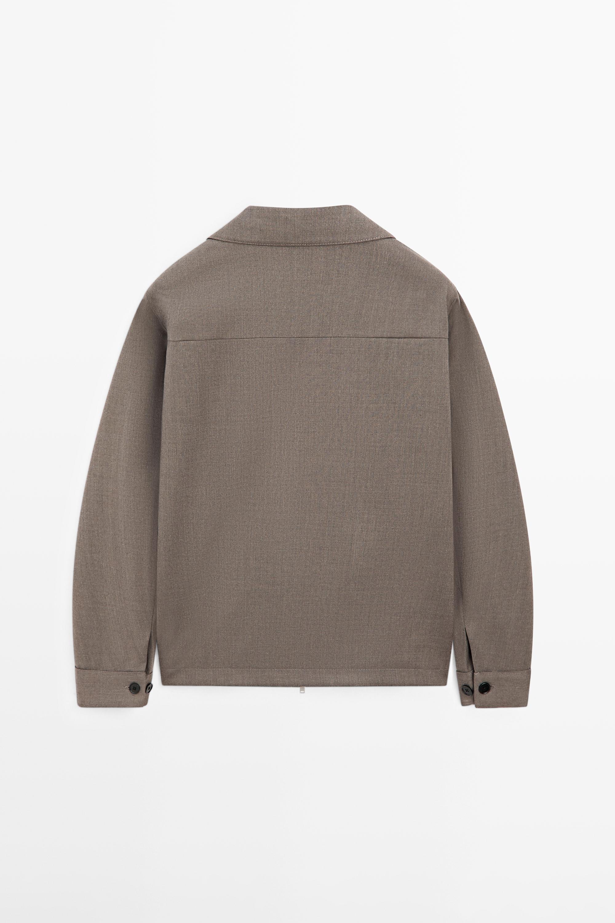 Wool-blend overshirt